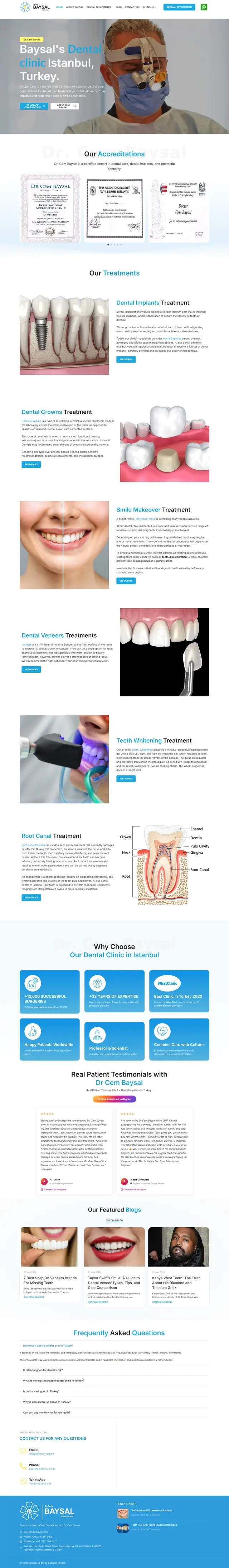 Dr. Cem Baysal — Istanbul Dental Clinic screenshot — Healthcare built by Khaled Ahmed
